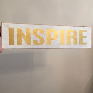 Altar’D State | Inspire Wooden Gold & White Sign
